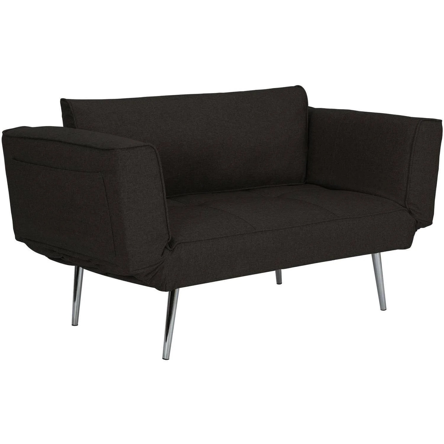 DHP Euro Futon with Magazine Storage, Black - Image 11
