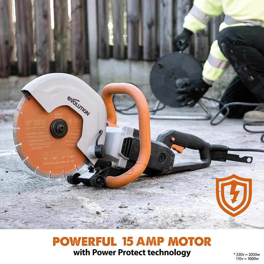 Evolution R255Evolution R255DCT 15A 120V, 10 in. Electric Concrete Cut-Off Power Saw - Image 5