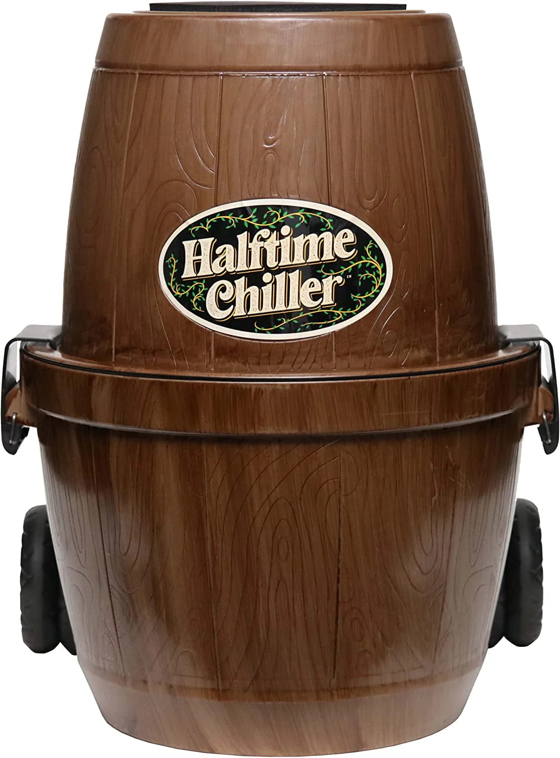 Halftime Chiller Rolling Cooler | Multifunction with Inside Storage Tray, Seat, Telescoping Handle and Exterior Storage - Image 2