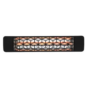 EF20240B6-Eurofase Heating-2000 Watt Single Element 39 Inch Electric Patio Heater-240 Voltage-Black Finish-Stella Decorative Fascia