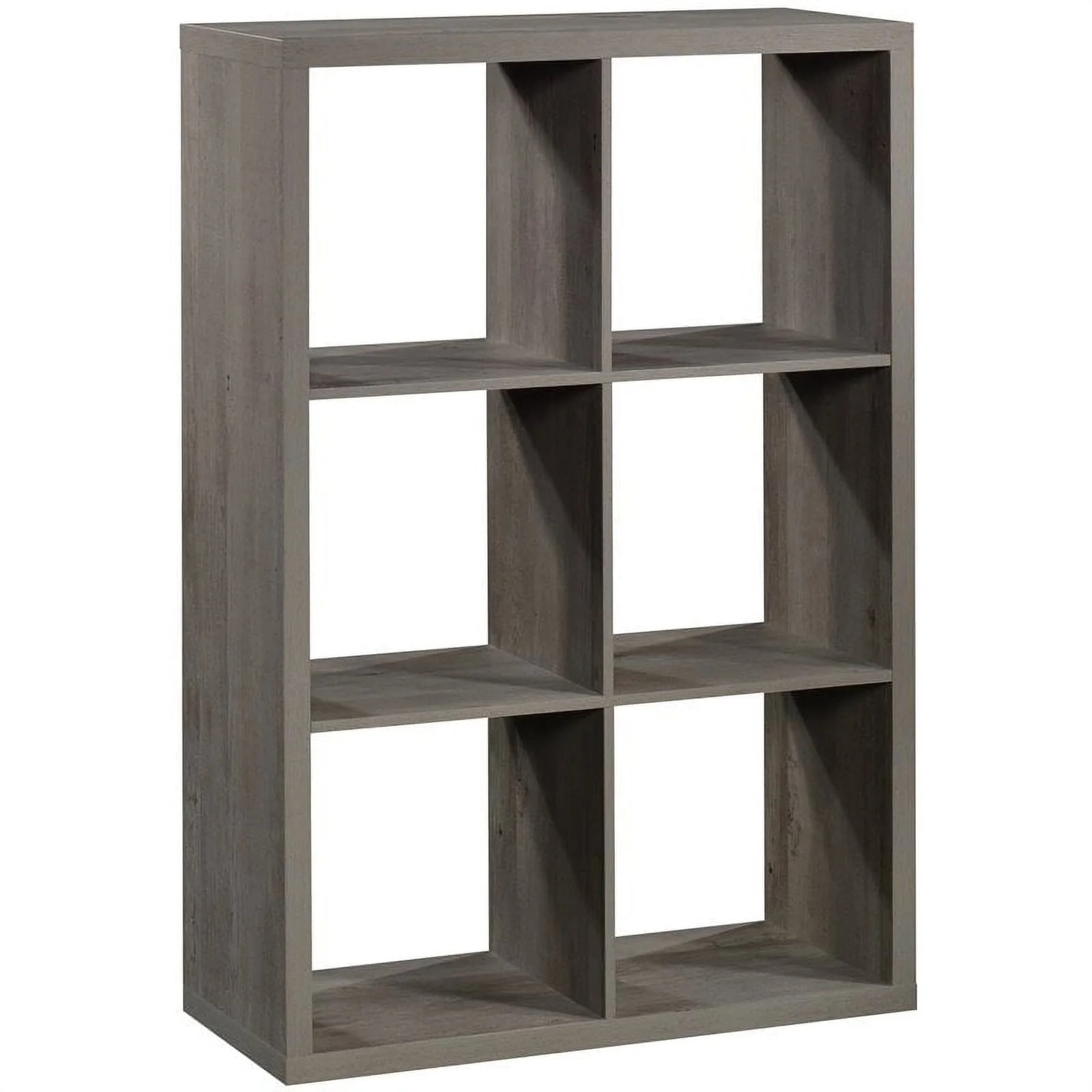 Sauder 6-Cube Organizer Storage Bookcase Mystic Oak, Mystic Oak Finish - Image 2