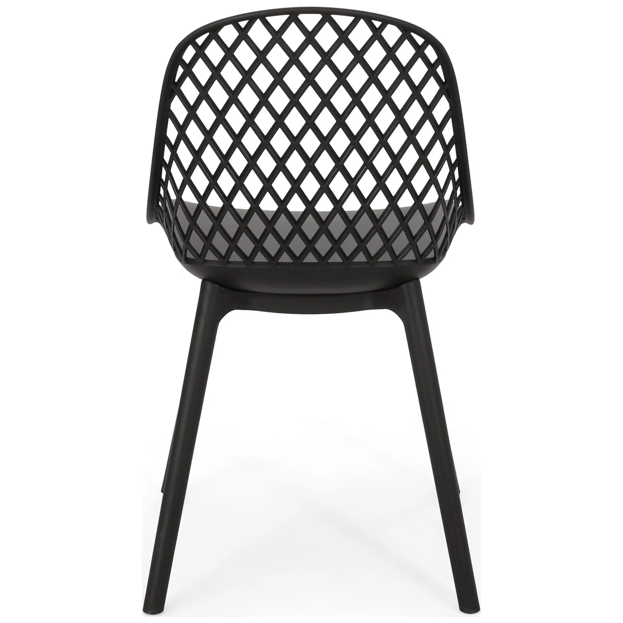 Noble House Lily Plastic Patio Dining Side Chair in White (Set of 4) - Image 23