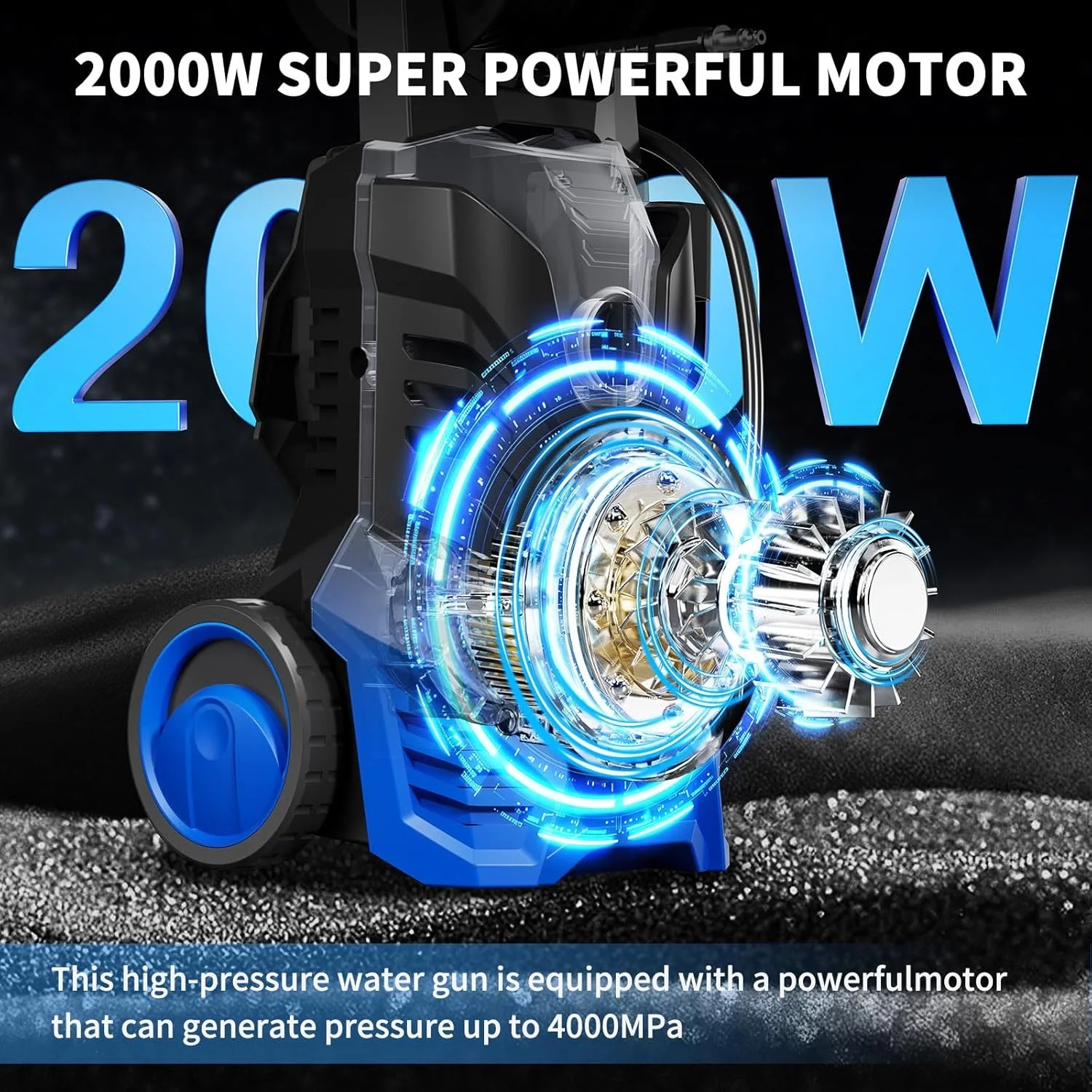 Fenbeli Electric Pressure Washer, 3800 PSI 2.6GPM Power Washer for Cars, Fences and Patios - Image 32