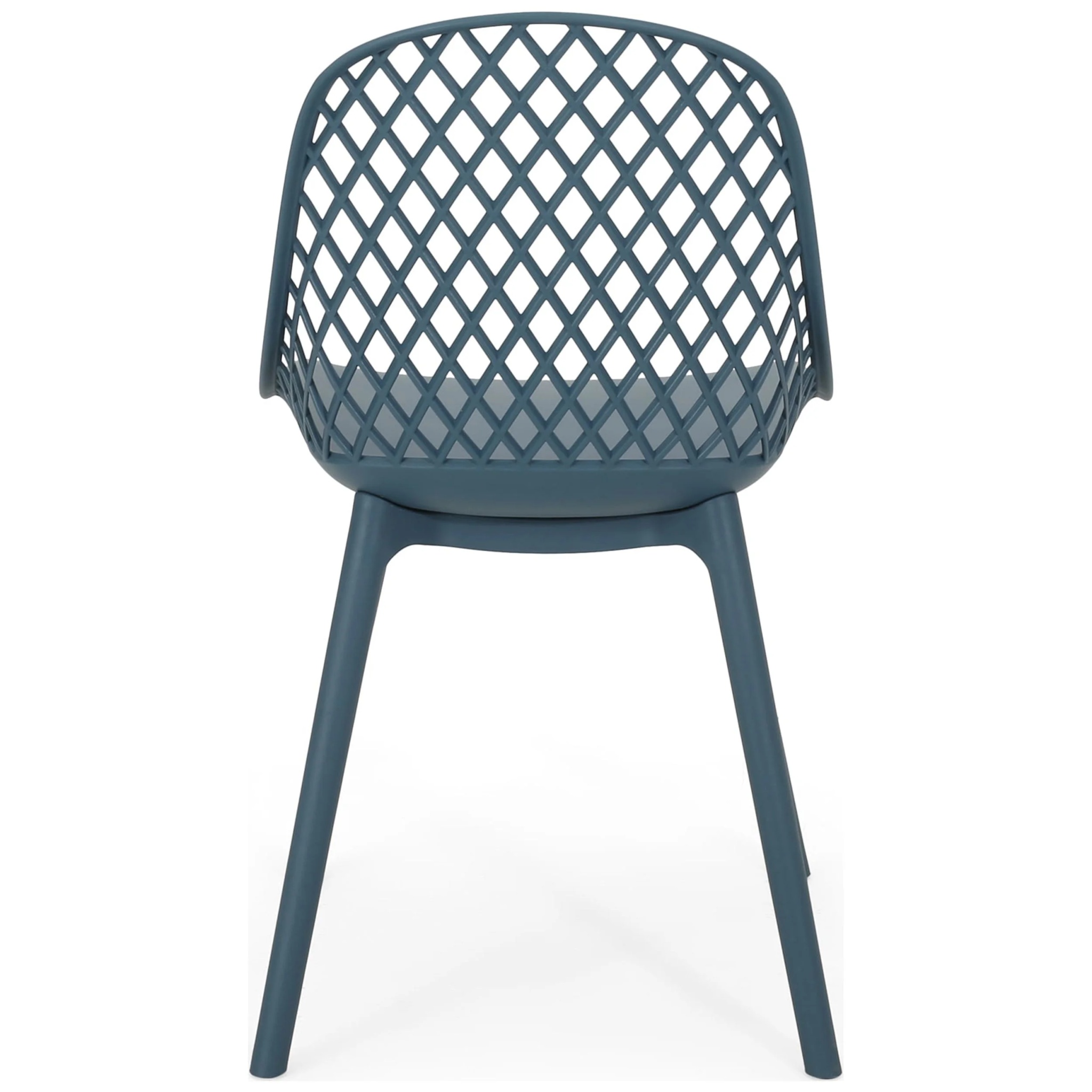 Noble House Lily Plastic Patio Dining Side Chair in White (Set of 4) - Image 15