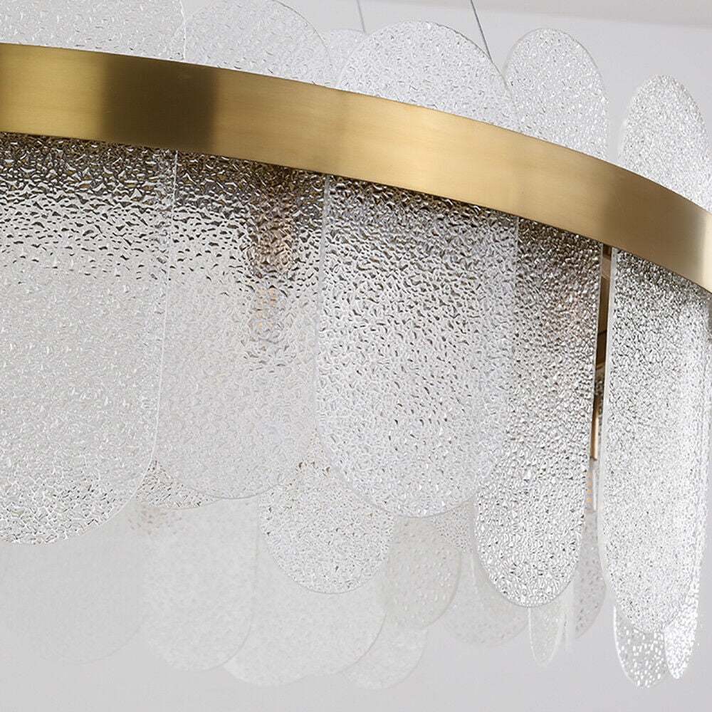 FETCOI Luxury LED Crystal Glass Pendant Lamp Luxury Chandelier Lighting Fixture Ceiling Light (9-Light) - Image 15