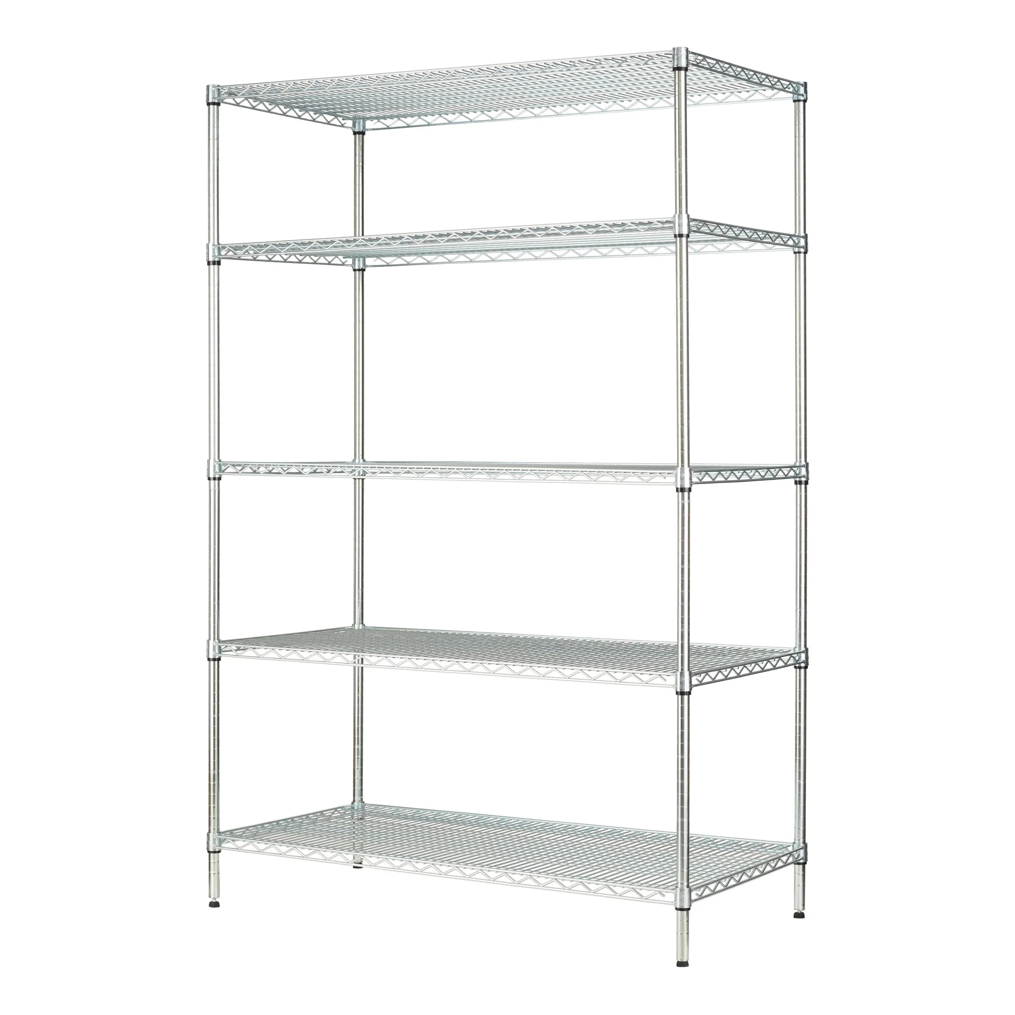 Hyper Tough Steel 5-Tier Storage Shelf Unit 72"H x 48"W x 24"D, 4000lb Total Capacity, Chrome - Image 3