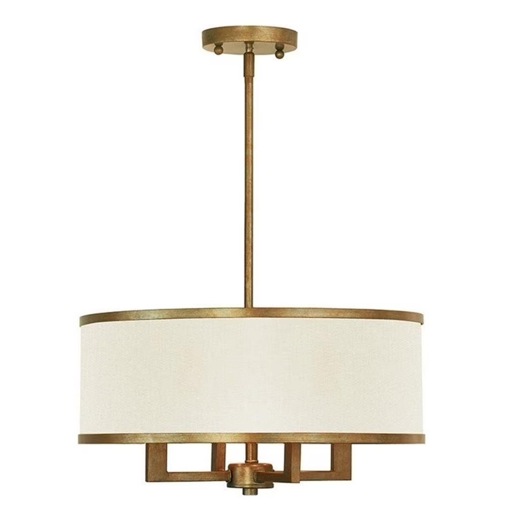Livex Lighting Park Ridge Chandelier in Hand Painted Antique Gold Leaf