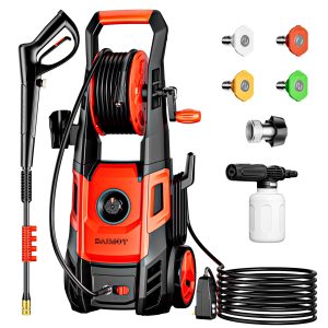 Electric Pressure Washer 3500 PSI, Max 2.4 GPM with Foam Cannon & 4 Nozzle Tips, Electric Power Washer for Cars, Fences, Driveways, Home, Patios - Powerful Power Washers Electric Powered