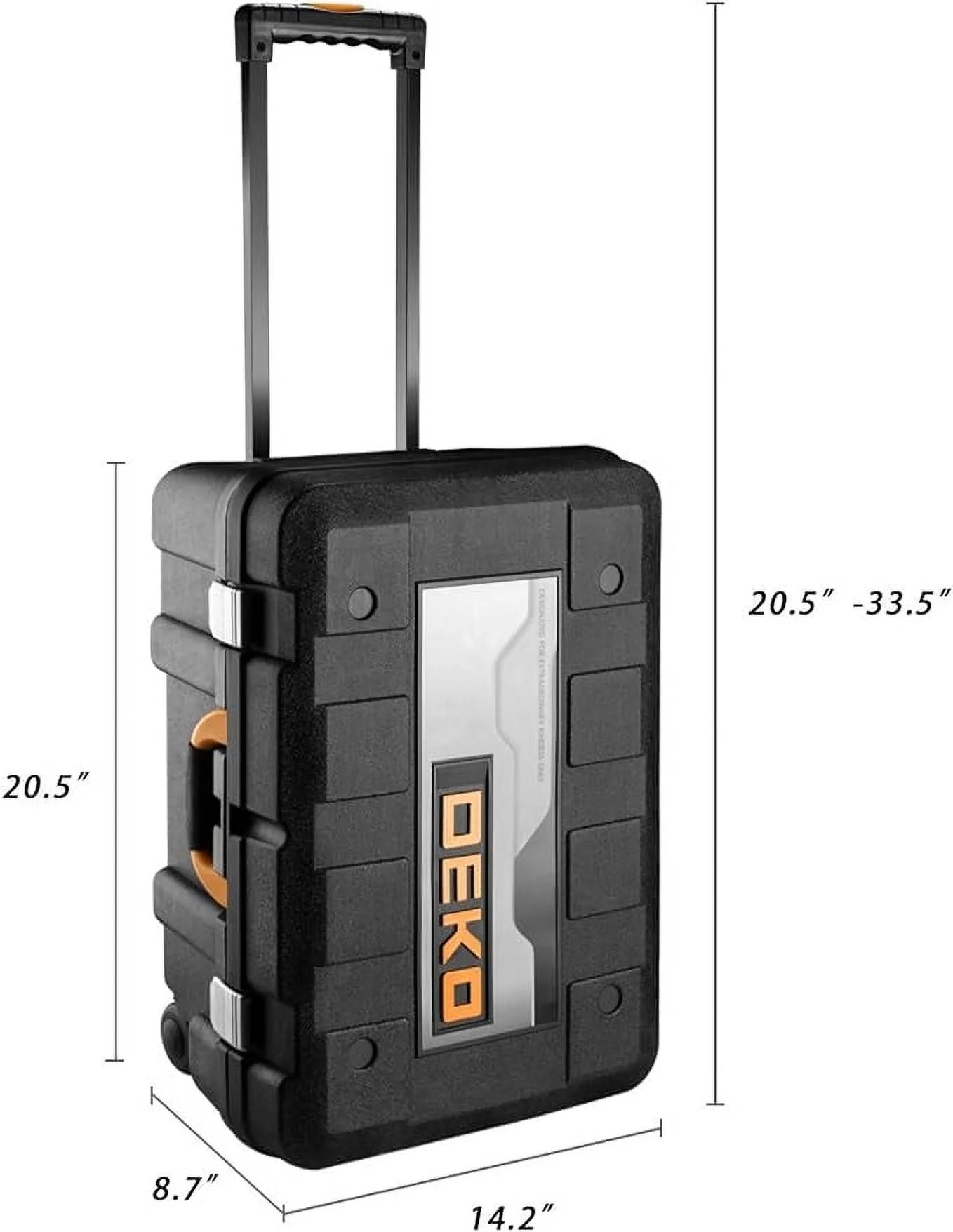 DEKOPRO 258 Piece Tool Kit with Rolling Tool Box Socket Wrench Hand Tool Set Mechanic Case Trolley Portable - Image 5