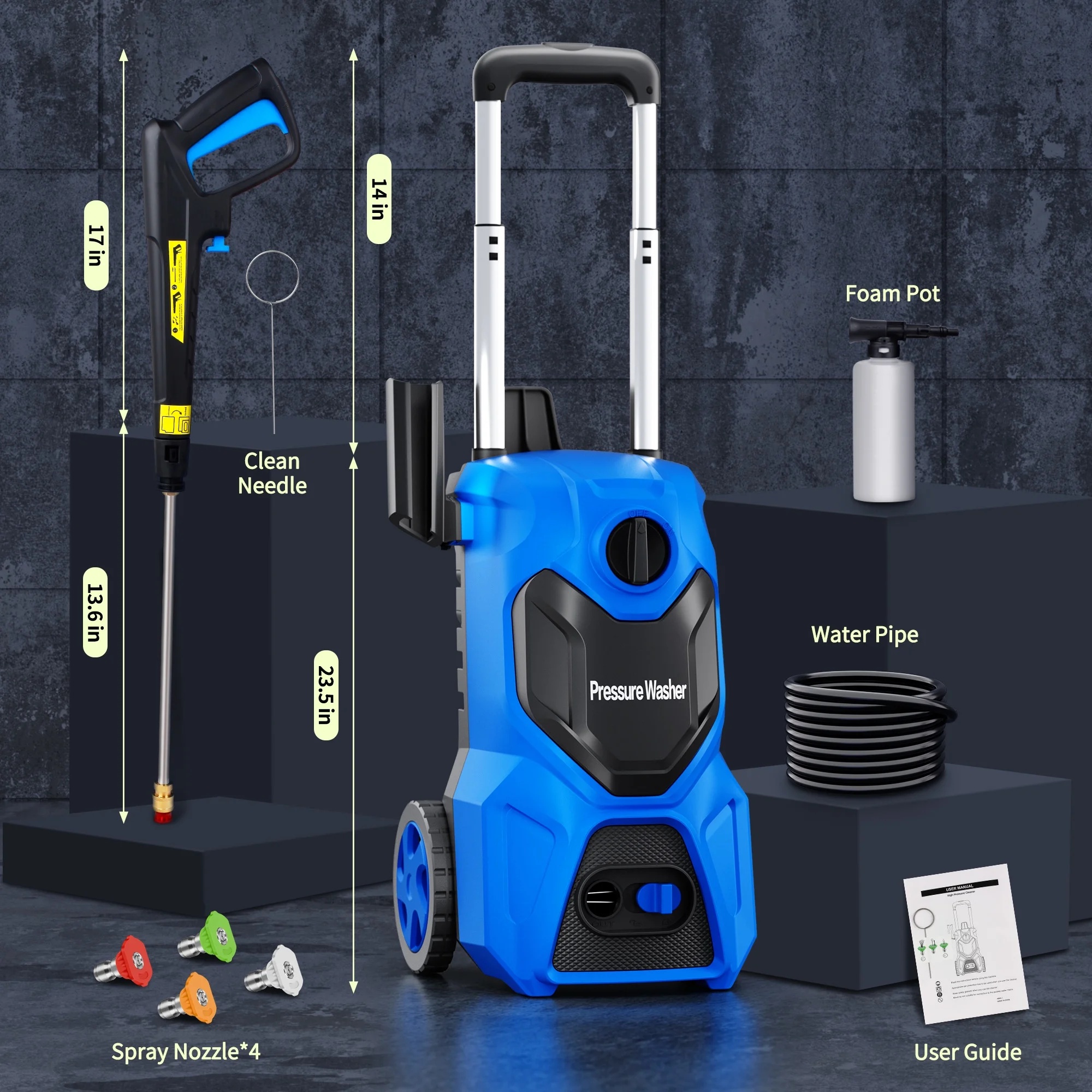 Fenbeli Electric Pressure Washer, 3800 PSI 2.6GPM Power Washer for Cars, Fences and Patios - Image 30