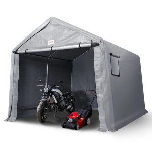 BENTISM Portable Shed Outdoor Storage Shelter, 7 x 12 x 7.36 ft Heavy Duty Instant Storage Tent Tarp Sheds with Roll-up Zipper Door and Ventilated Windows