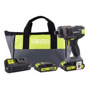 Master Mechanic ML-IS41GD-200 20-Volt Compact Cordless Impact Drill Kit, (2) Batteries - Quantity 4
