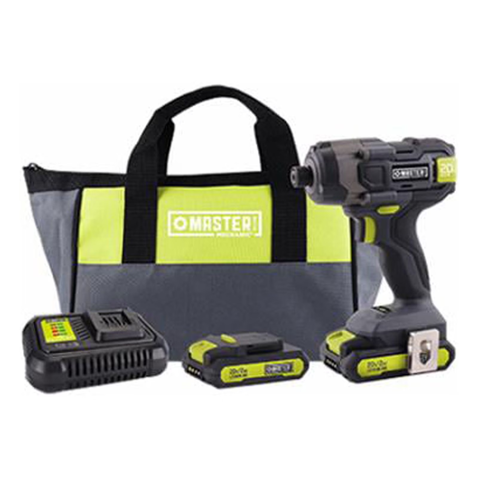 Master Mechanic ML-IS41GD-200 20-Volt Compact Cordless Impact Drill Kit, (2) Batteries - Quantity 4