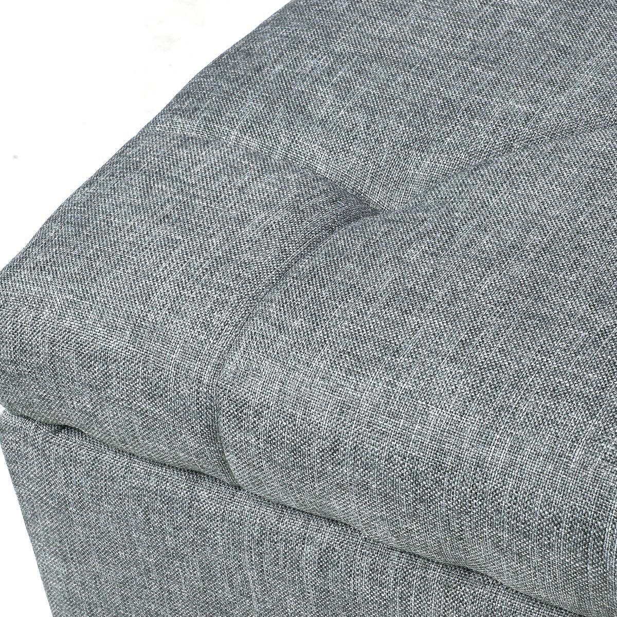 Magshion Rectangular Storage Ottoman Bench Tufted Footrest Lift Top Pouffe Ottoman, Coffee Table, Seat, Foot Rest, and more 42'', Linen Grey - Image 3