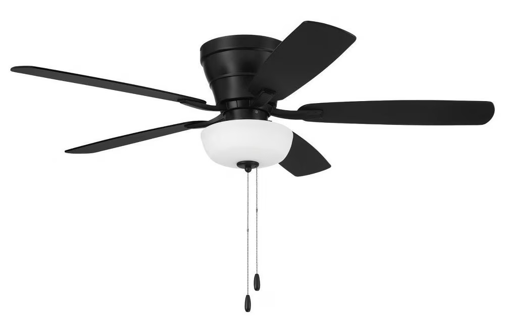 WHL52BNK5C1-Craftmade Lighting-Wheeler - 5 Blade Flush Mount Ceiling Fan with Light Kit-13.5 Inches Tall and 52 Inches Wide-Brushed Polished Nickel - Image 3