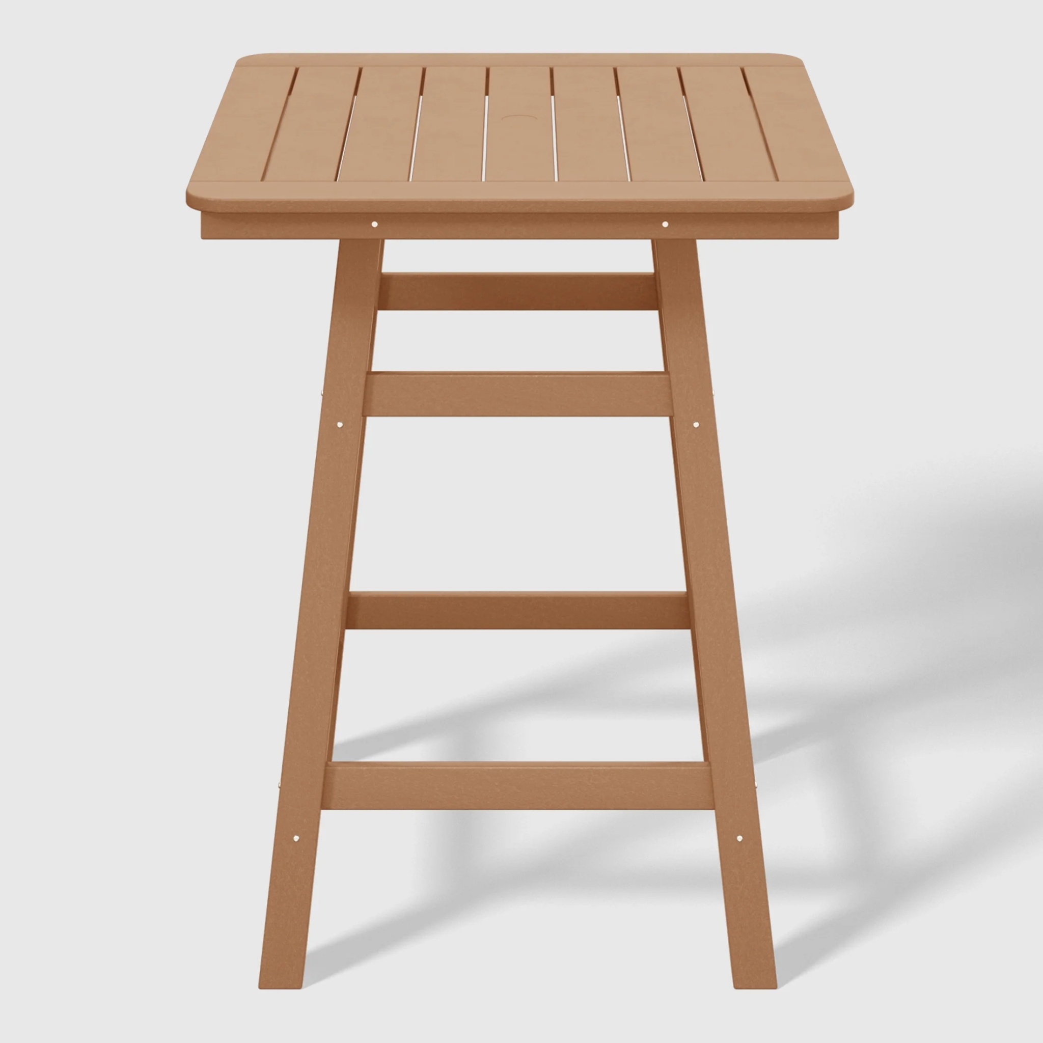 WestinTrends Outdoor 37" Counter Height HDPE Patio Square Bar Table, Dark Brown - Image 53