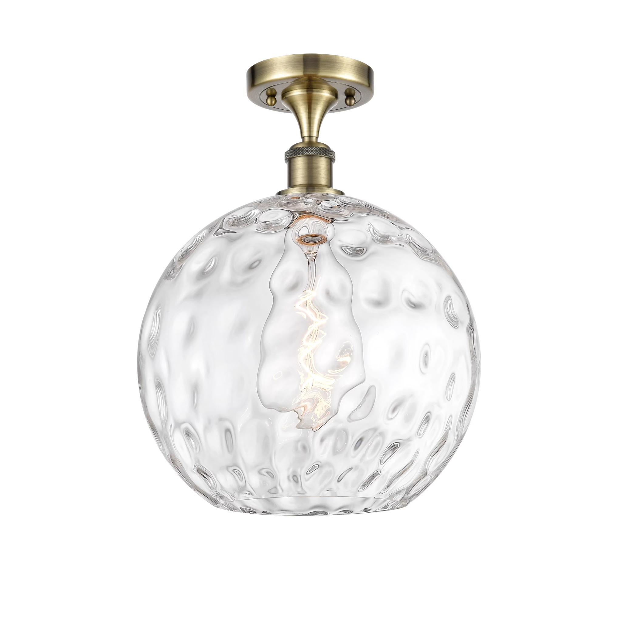 Innovations Lighting 516-1C-17-12 Athens Semi-Flush Athens 12" Wide Semi-Flush Globe - Image 5