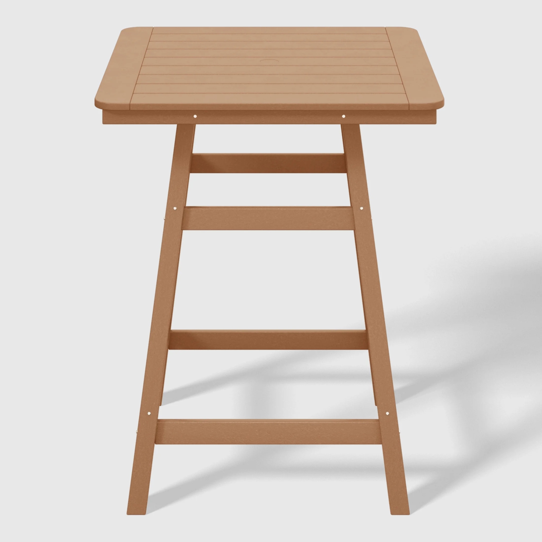 WestinTrends Outdoor 37" Counter Height HDPE Patio Square Bar Table, Dark Brown - Image 52