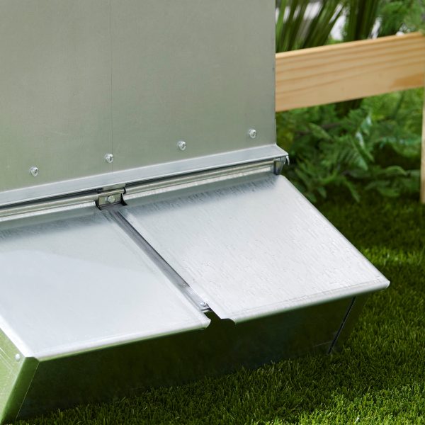 3.7 Bushel 2-Door Hog Feeder – Galvanized Steel Supplement Feeder for 8 Hogs - Image 7