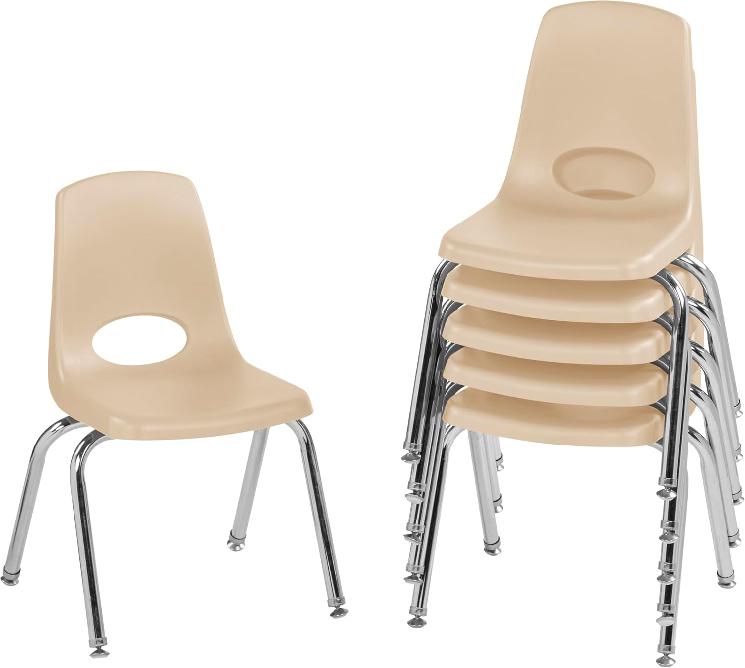 10" School Stack Chair with Swivel Glides, Purple, 6-Pack - Image 10