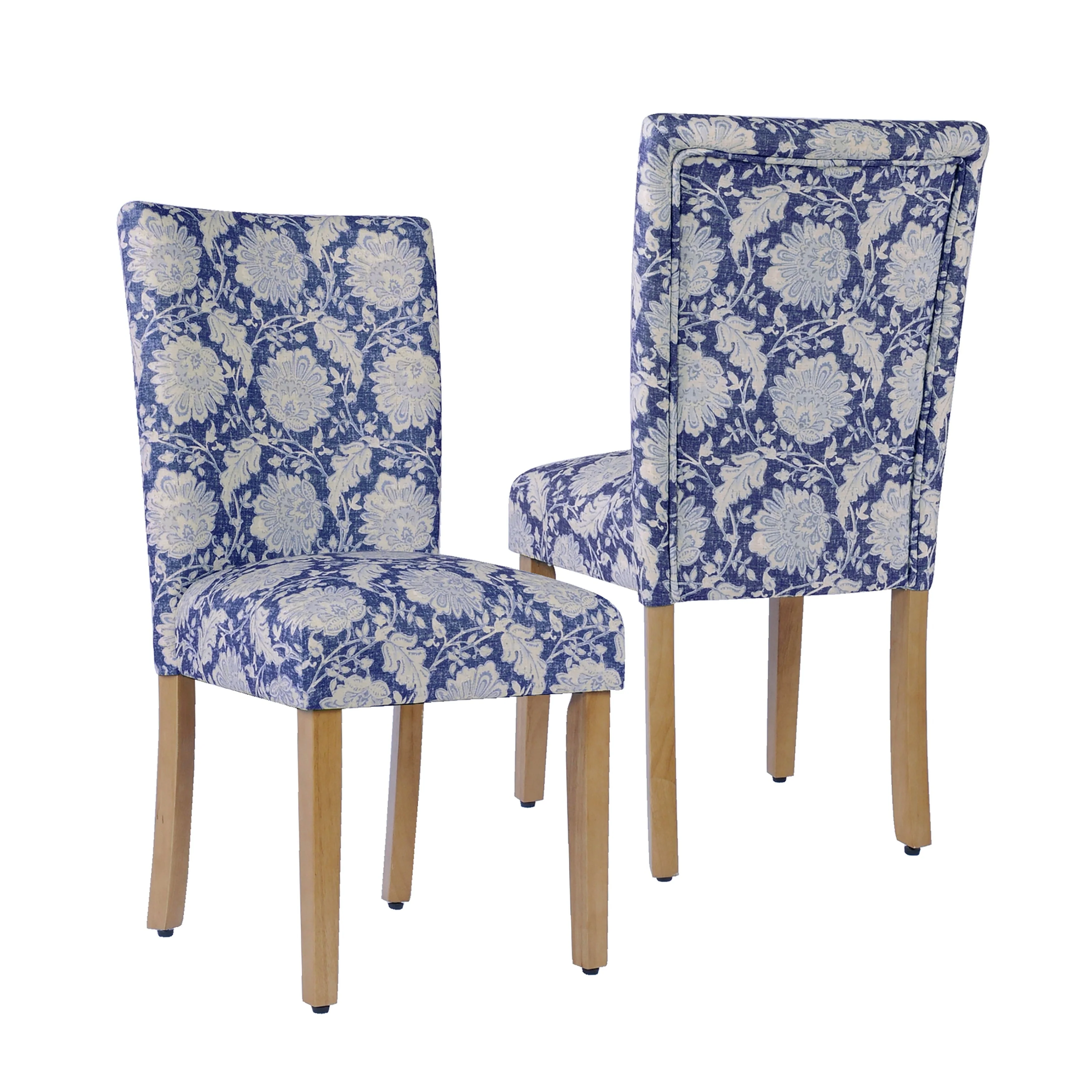 Set of 2 Upholstered Medallion Dining Chairs, Comfortable Parsons Style Chairs for Kitchen and Dining Room - Image 6