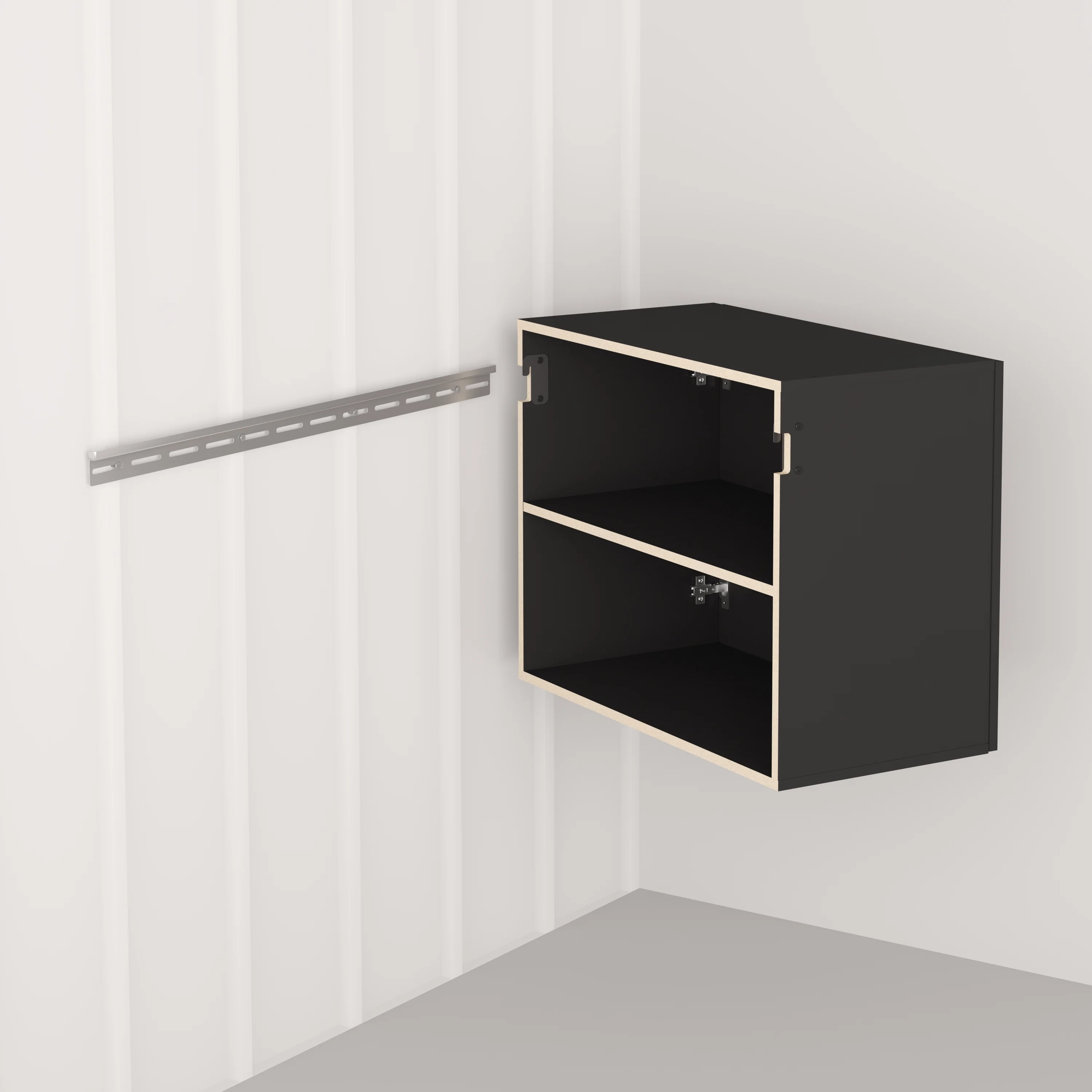 Prepac HangUps 30" Upper Wooden Garage Storage Cabinet in Black - Image 19