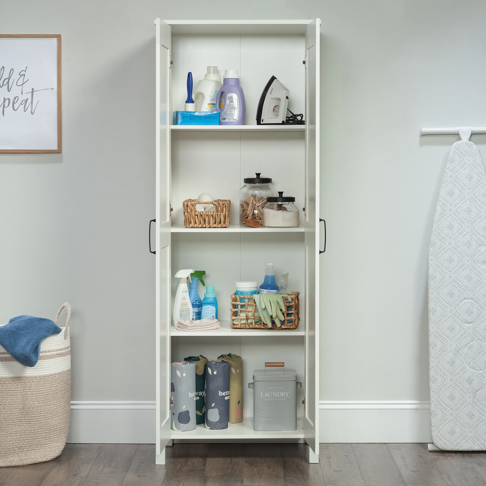 Sauder Two-Door Storage Cabinet, White Finish - Image 17