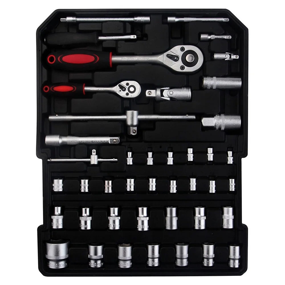 Tool Box with Tools 799pcs Household Tool Set with Aluminum Trolley Case, Auto Repair Tool Kit Toolbox and Wheels - Image 5