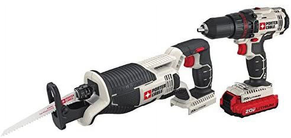 PORTER-CABLE 20V MAX Cordless Drill Combo Kit with Reciprocating Saw, 2-Tool PCCK603L2 - Image 2