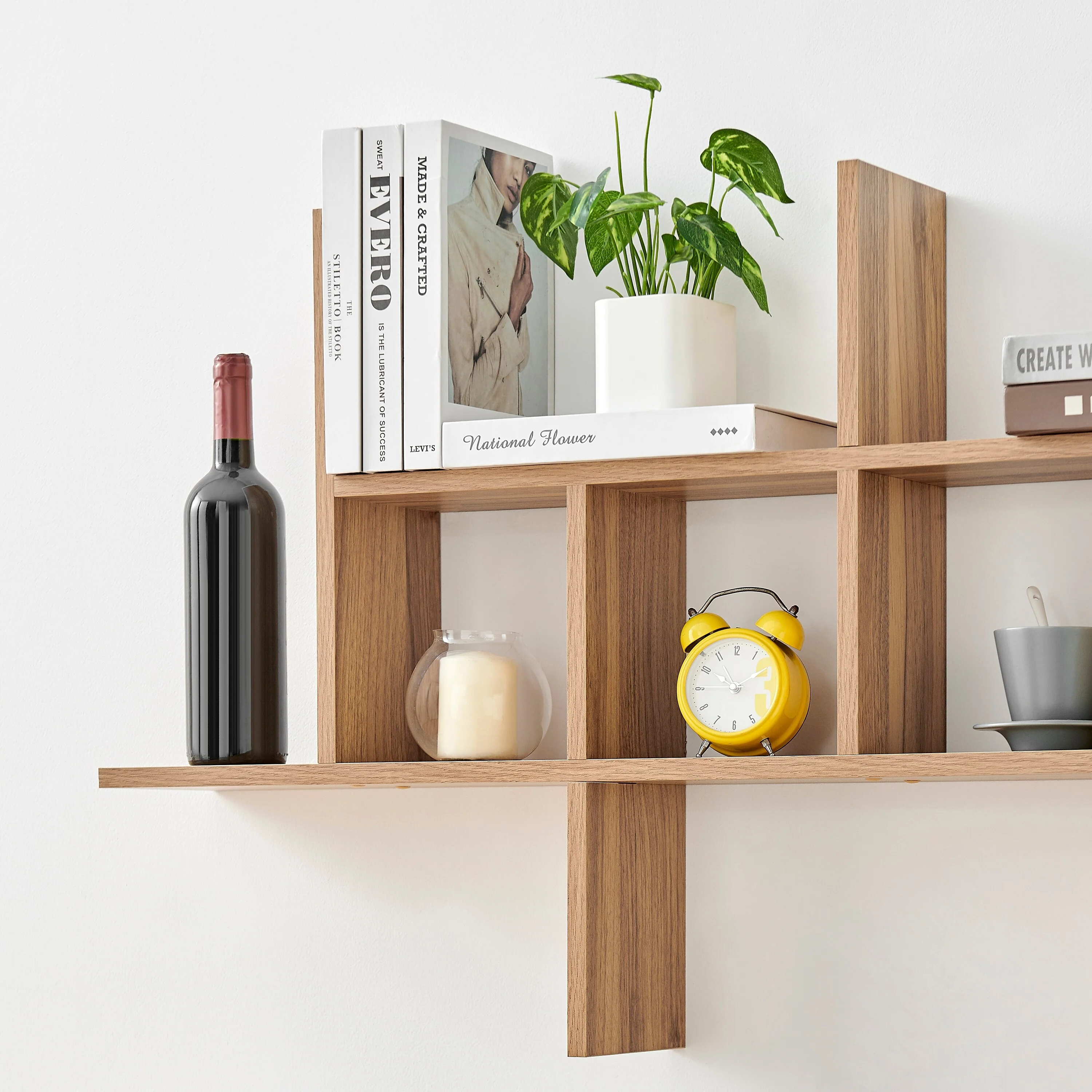 Cantilever Floating Wall Shelf, Modern Decorative Display Shelf for Living Room, Bedroom and Home Storage - Image 23