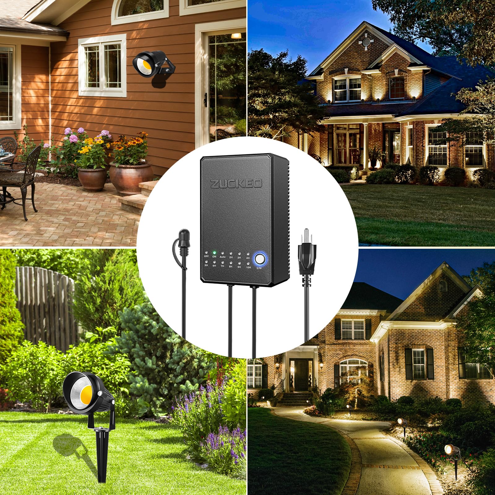 8 Pack 5W LED Landscape Lighting Kit, 3000K Warm White Low Voltage Outdoor Garden Pathway Lights - Image 6