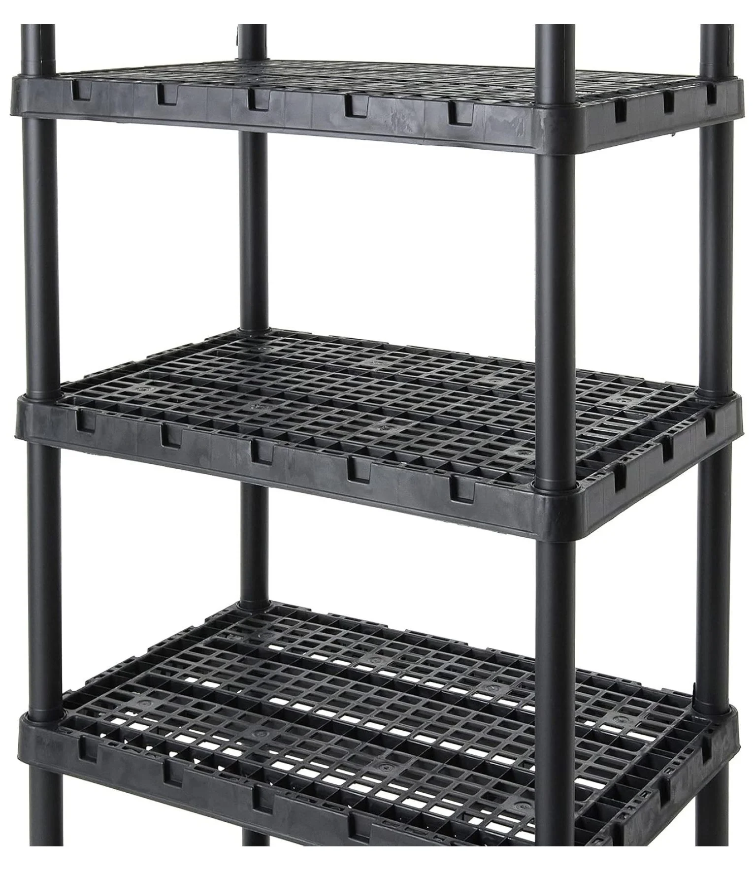 5 Shelf Knect-A-Shelf Ventilated Extra Heavy Duty Storage Unit Organizer System for Home, Garage, Basement, and Laundry, Black - Image 8