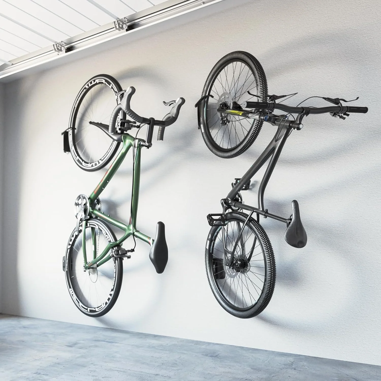 2-Pack Swivel Bike Wall Mount, Garage Bike Hangers, Holds Up to 66 lbs - Image 2