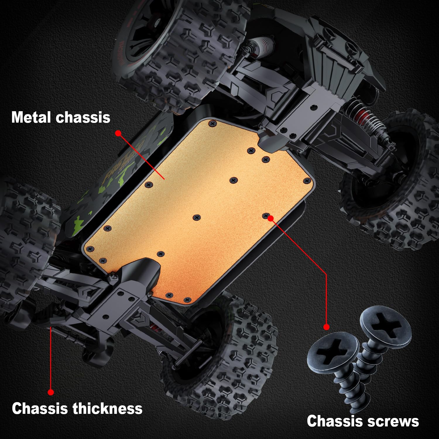 1/16 RTR Brushless Fast RC Cars, 42mph with 2 Batteries - Image 7