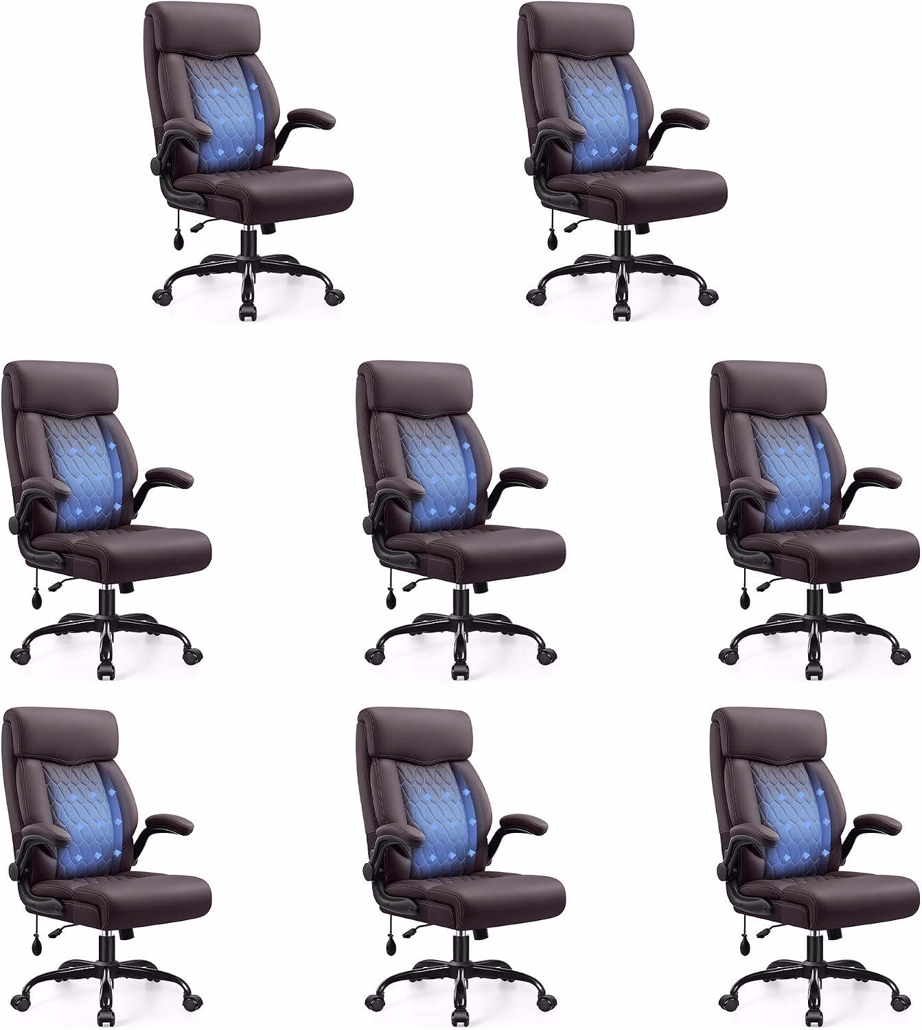 High Back Executive Office Chair with Inflatable Lumbar Support - Image 20