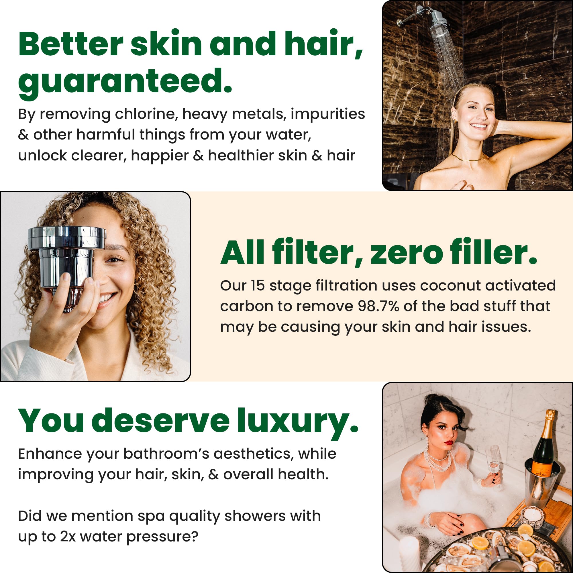 Filtered Showerhead With Filters For Healthy Hair& Skin - Image 2