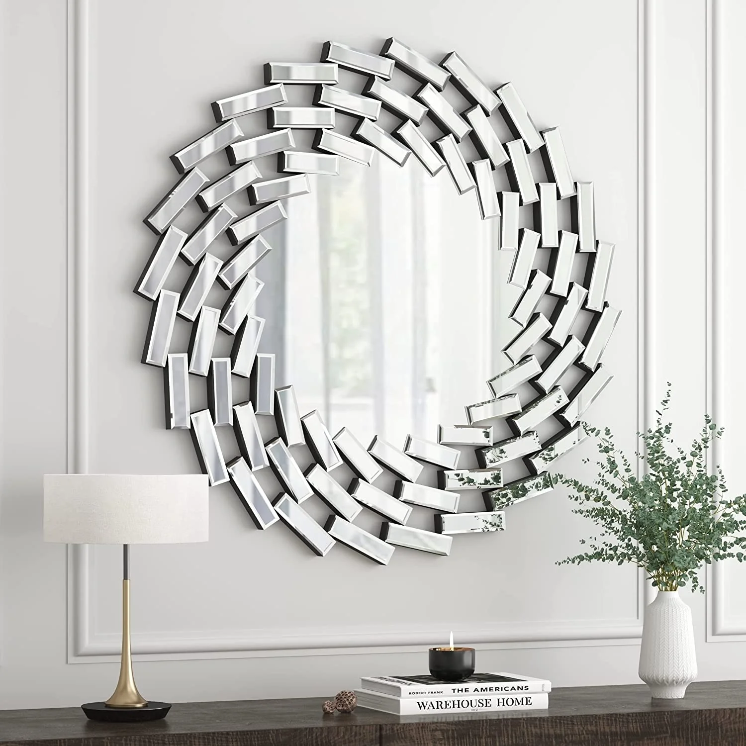 Round Sunburst Wall Mirror, Decorative Accent Mirror for Living Room, Bedroom and Entryway Home Decor - Image 10