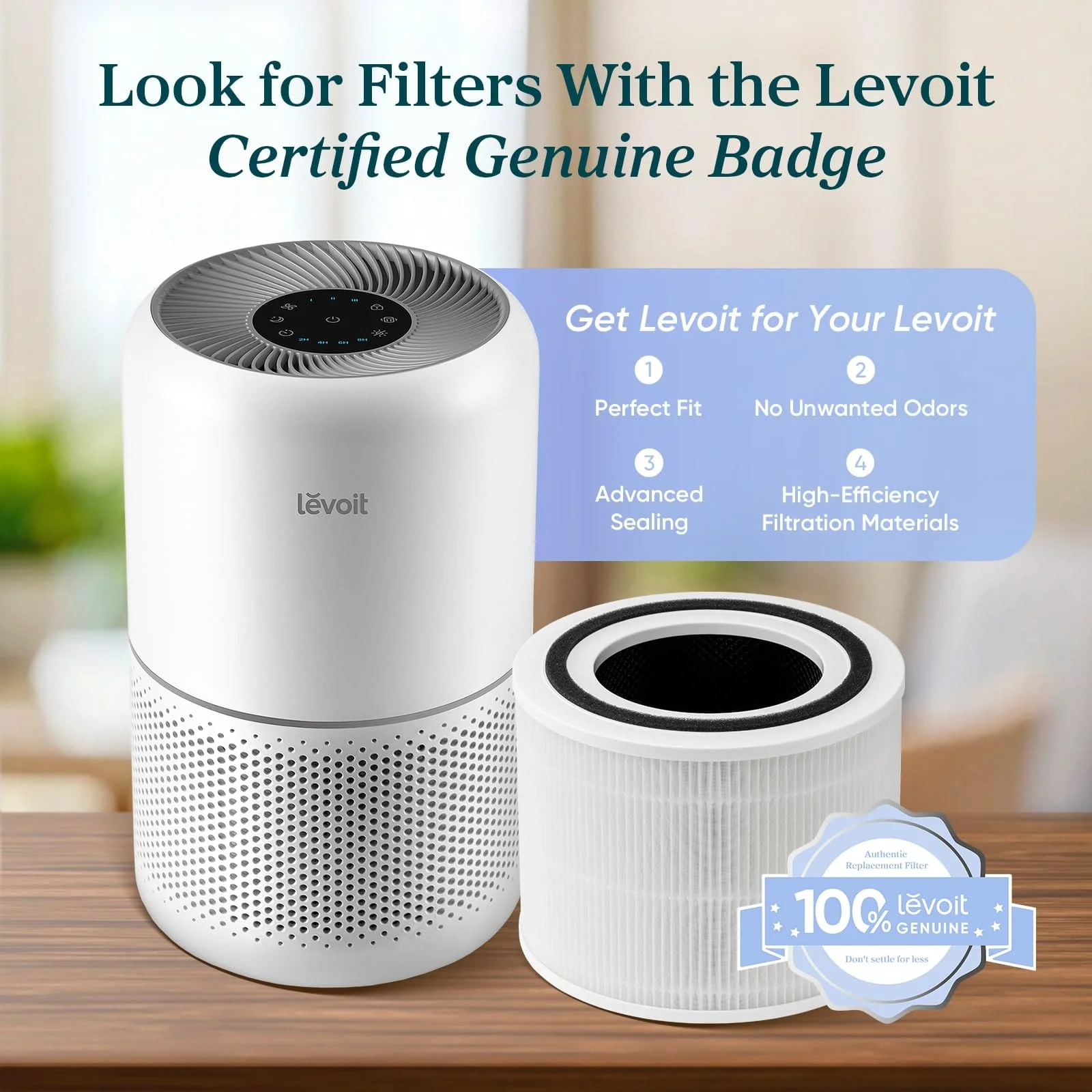 2 Pack Air Purifiers for Home, Compact Air Cleaners for Dust, Allergens, Pet Dander and Odors - Image 5