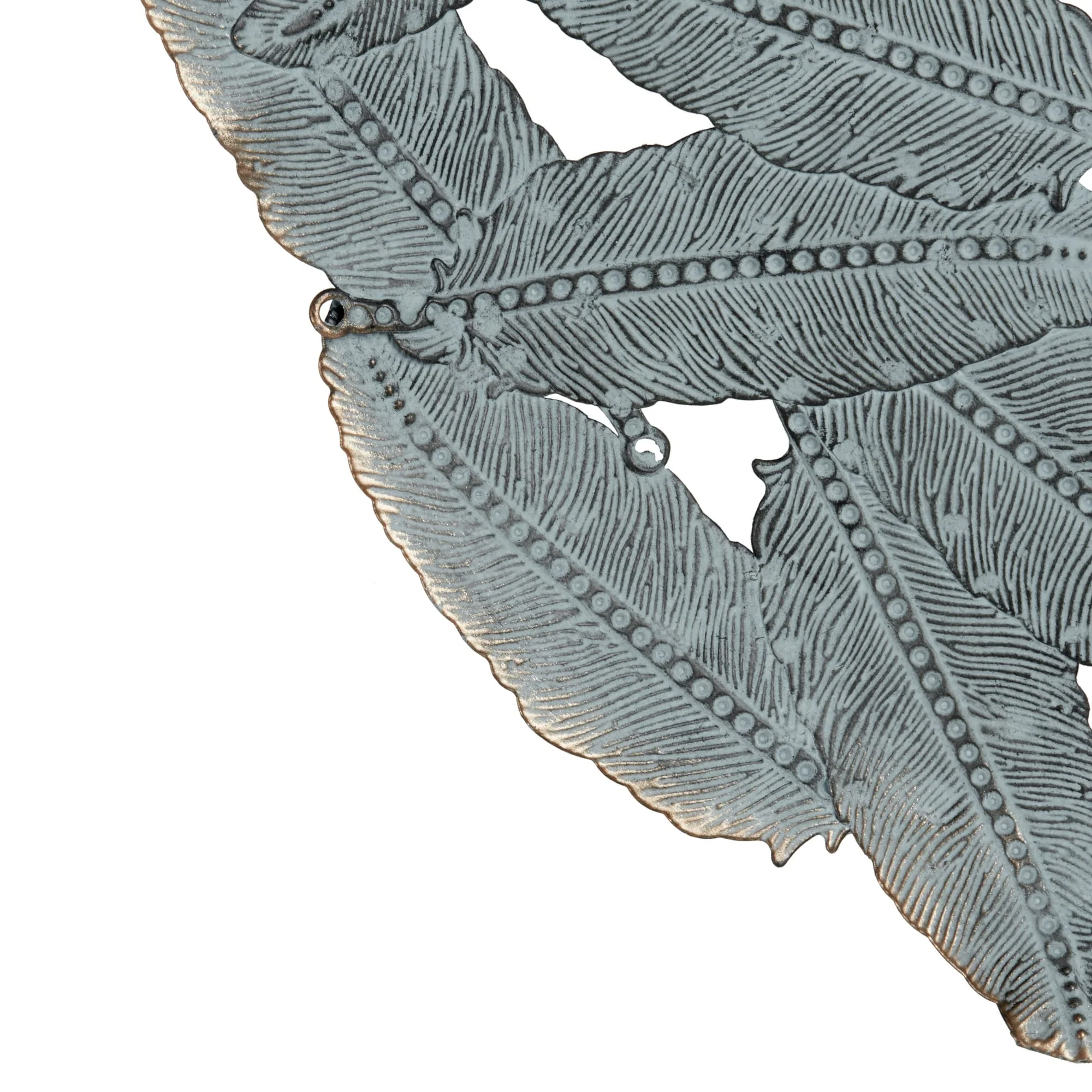 Textured Feather 3-Piece Metal Disc Wall Decor Set, Decorative Wall Art for Home - Image 23