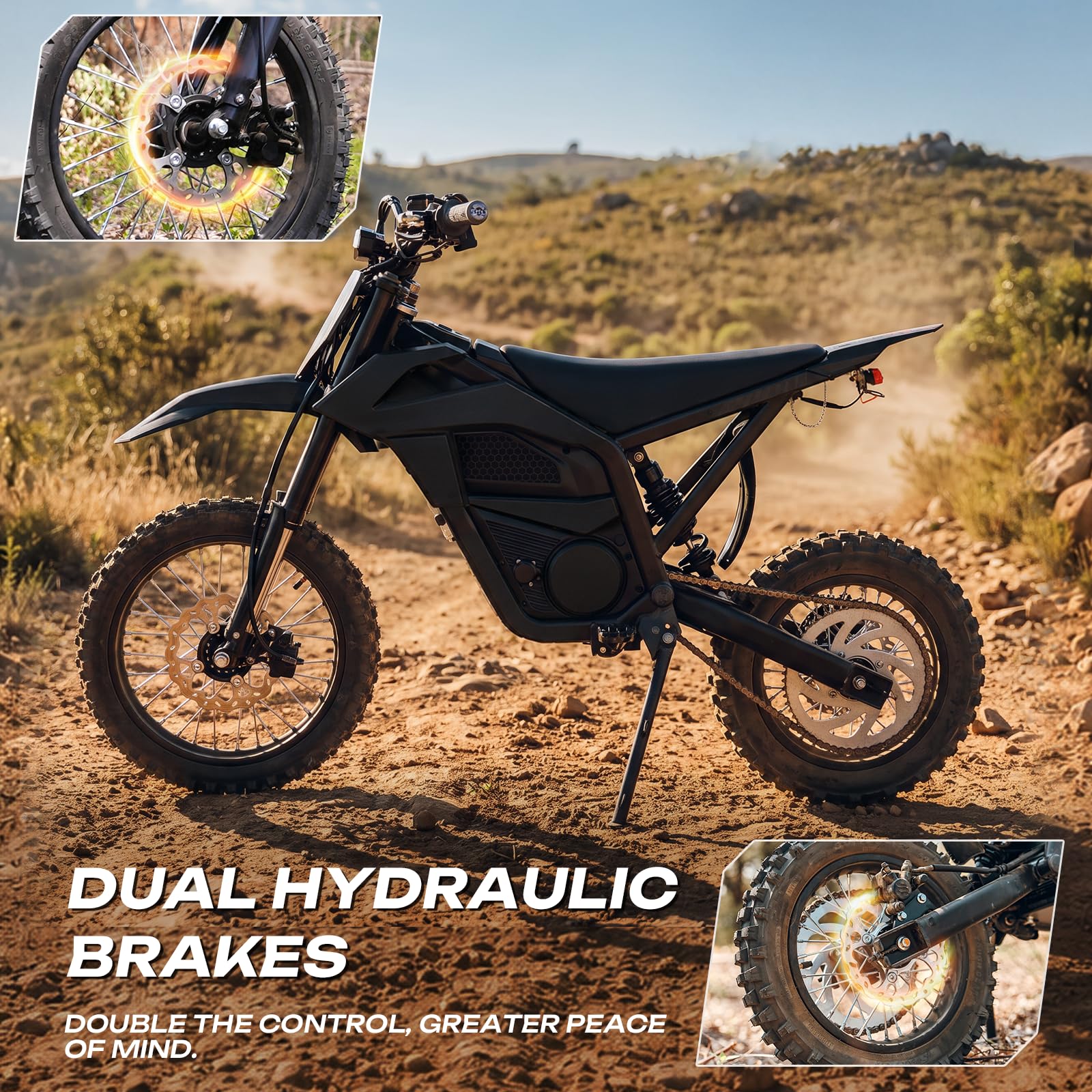 Upgoing D60 Electric Dirt Bike for Teens & Adults, 4000W, 45 MPH - Image 7