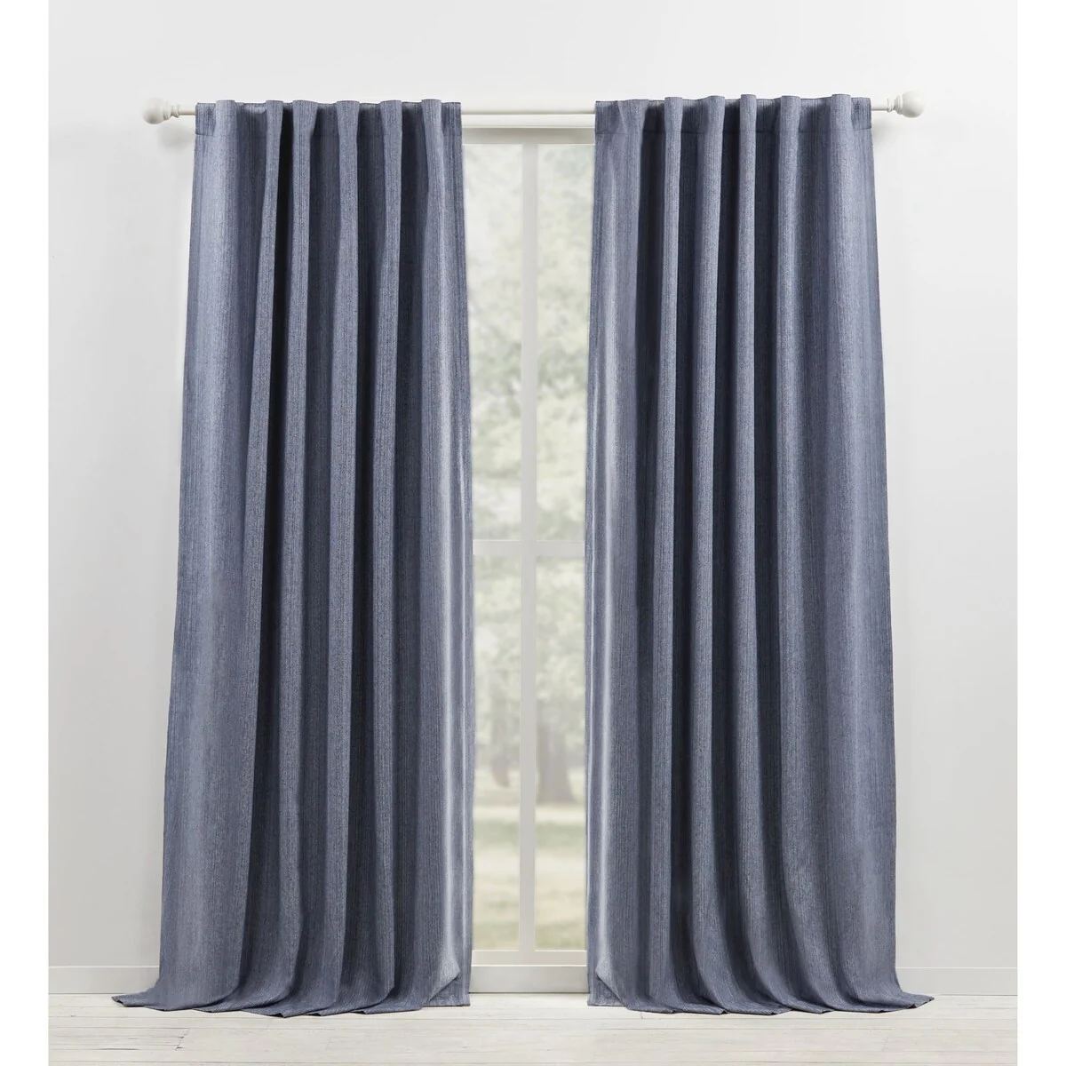 Blackout Curtain Single Panel, Back Tab and Rod Pocket Window Curtain - Image 2