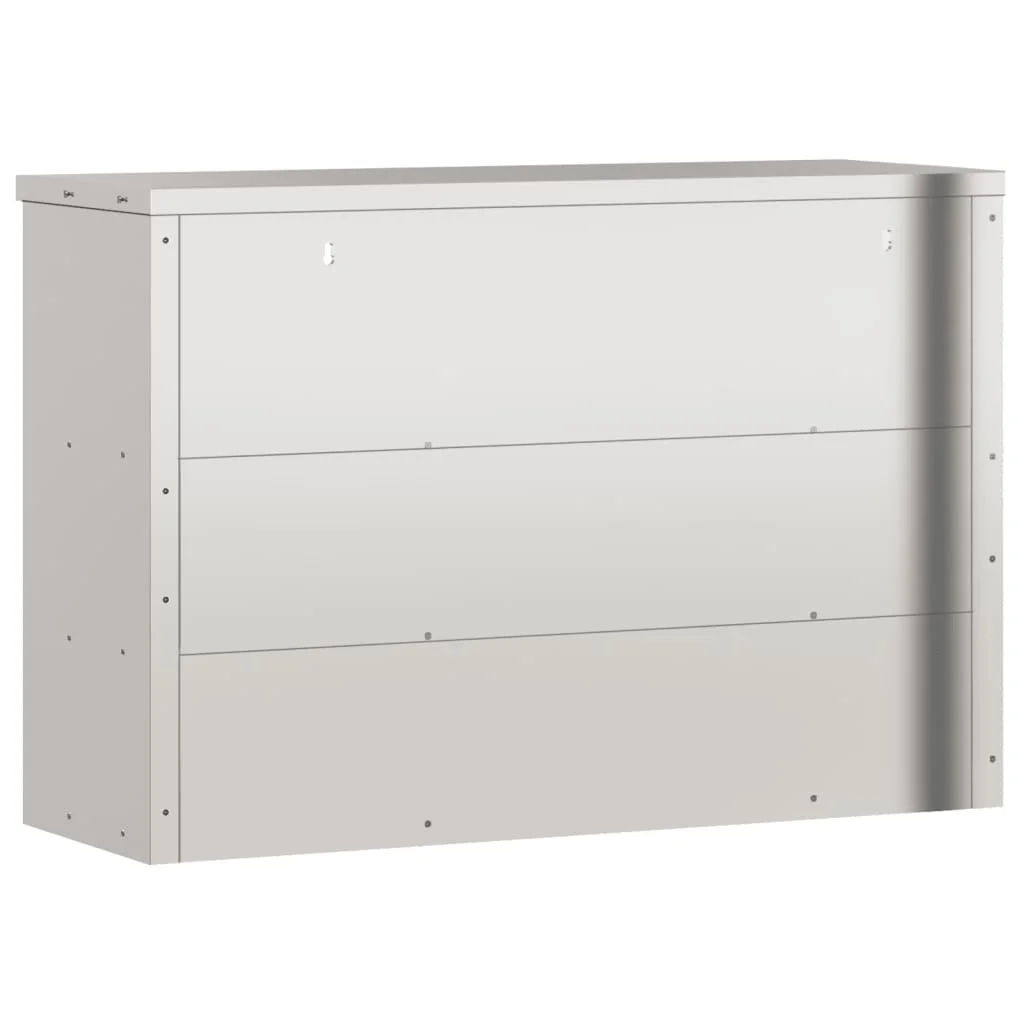 vidaXL Kitchen Wall Cabinet with Shelf Storage Restaurant Stainless Steel - Image 13