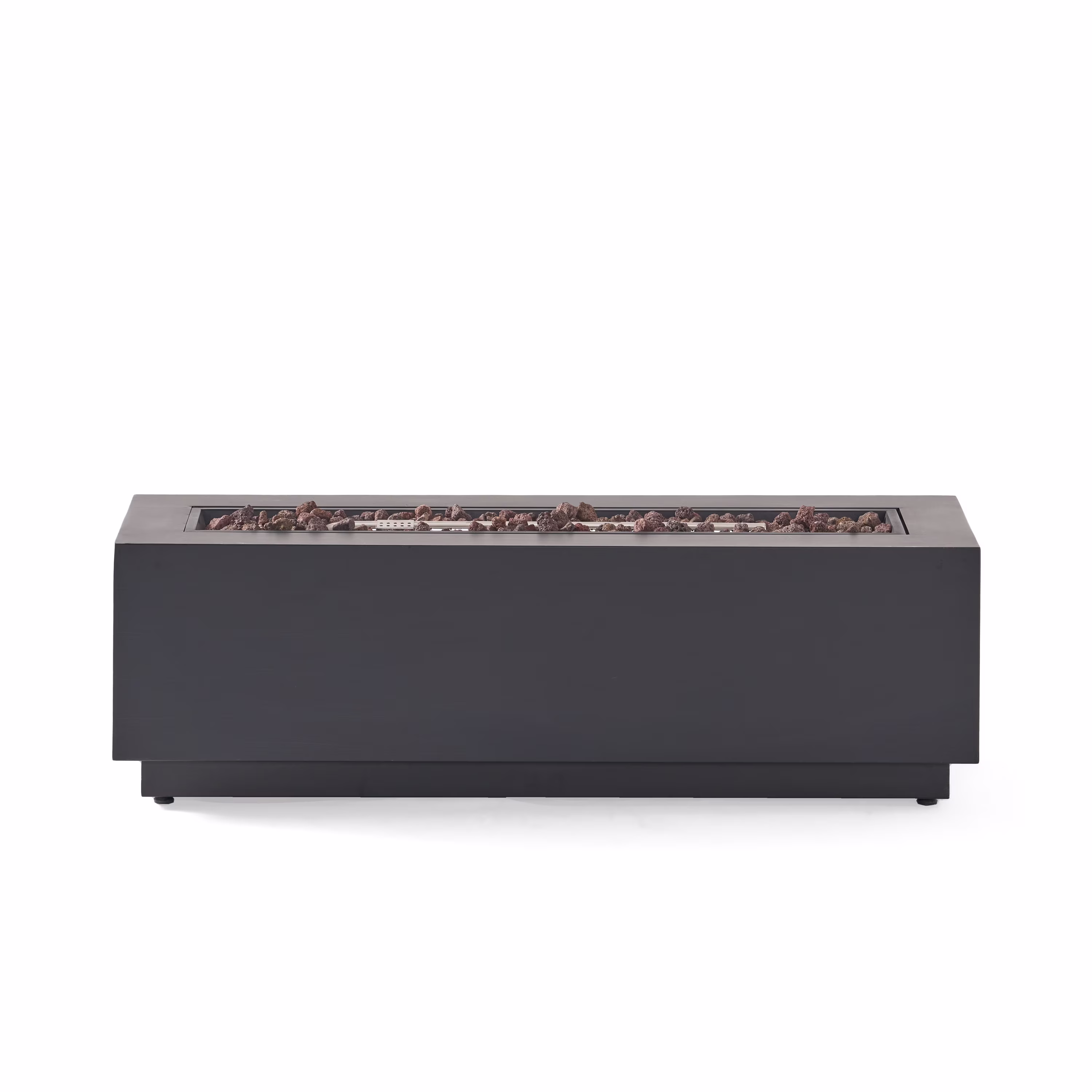 Christopher Knight Home Wellington Outdoor 50,000 BTU Rectangular Fire Pit (No Tank Holder) by Brushed Brown - Image 4