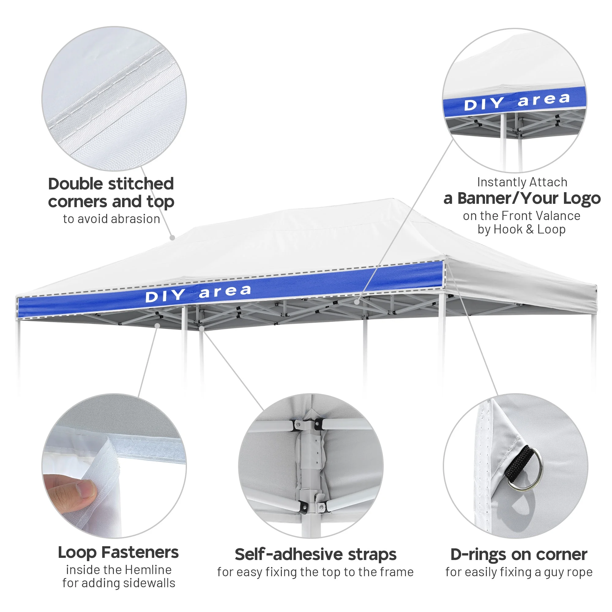 InstaHibit 10x20Ft Replacement Pop up Canopy Top Sunshade Cover Outdoor Patio - Image 42