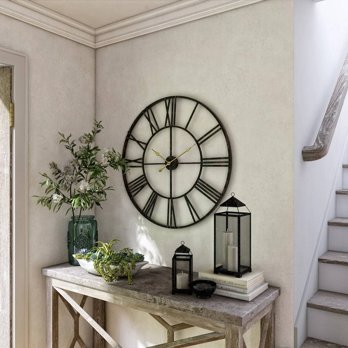 Modern Round Metal Wall Clock, Decorative Circular Hanging Clock for Living Room, Bedroom and Office - Image 57