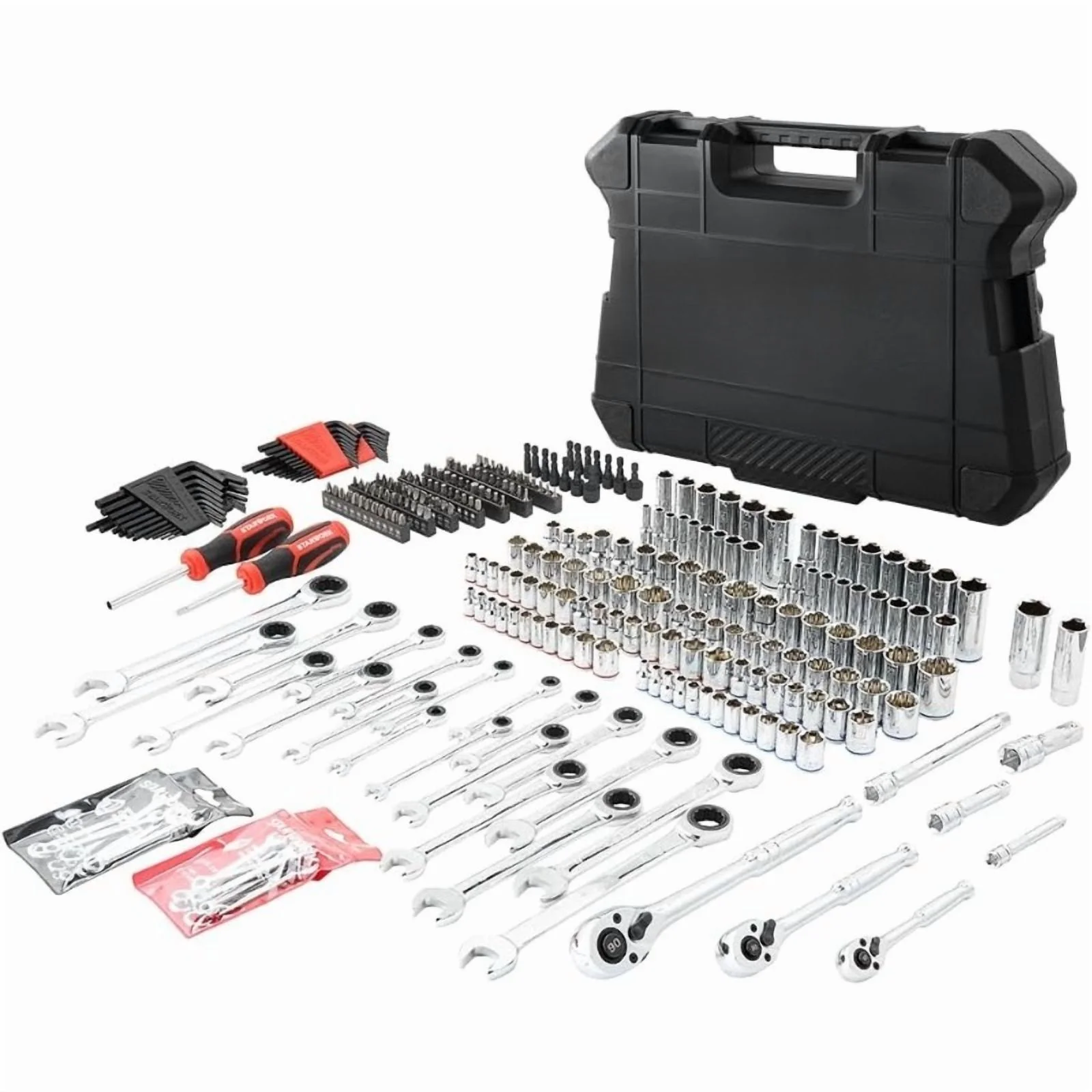 Tool Box 303-Piece Mechanics Tool Set and Socket Set, Professional, SAE/Metric - Image 2