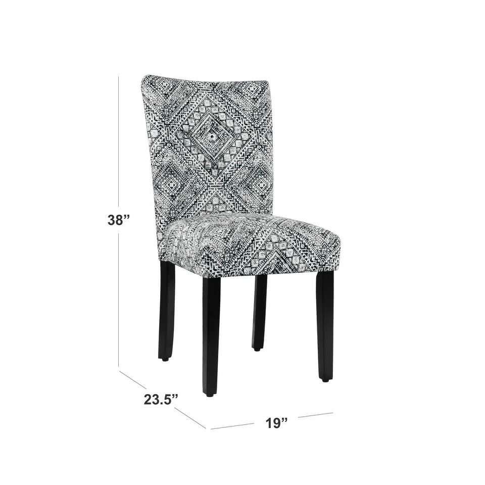 Set of 2 Upholstered Medallion Dining Chairs, Comfortable Parsons Style Chairs for Kitchen and Dining Room - Image 37