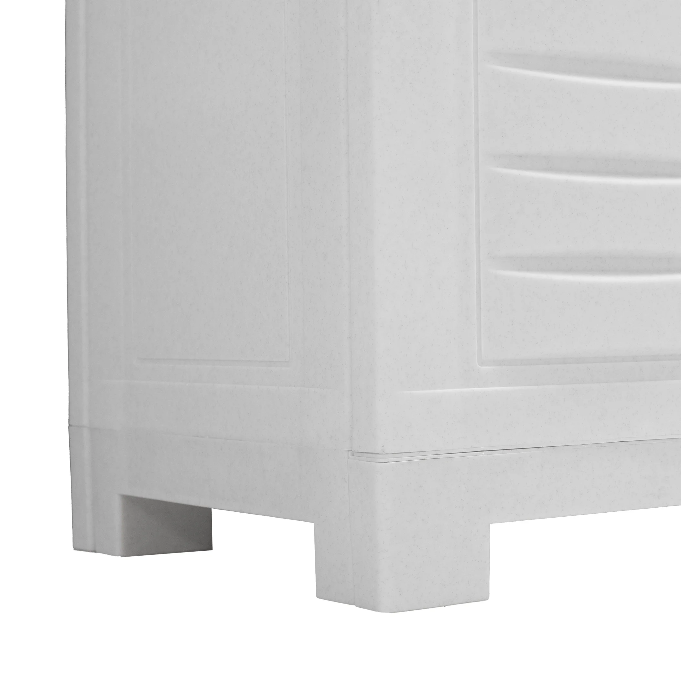 Sunnydaze Adjustable 25.5" Plastic 1-Shelf Freestanding Garage Storage Cabinet, Gray w/ Charcoal Trim - Image 32