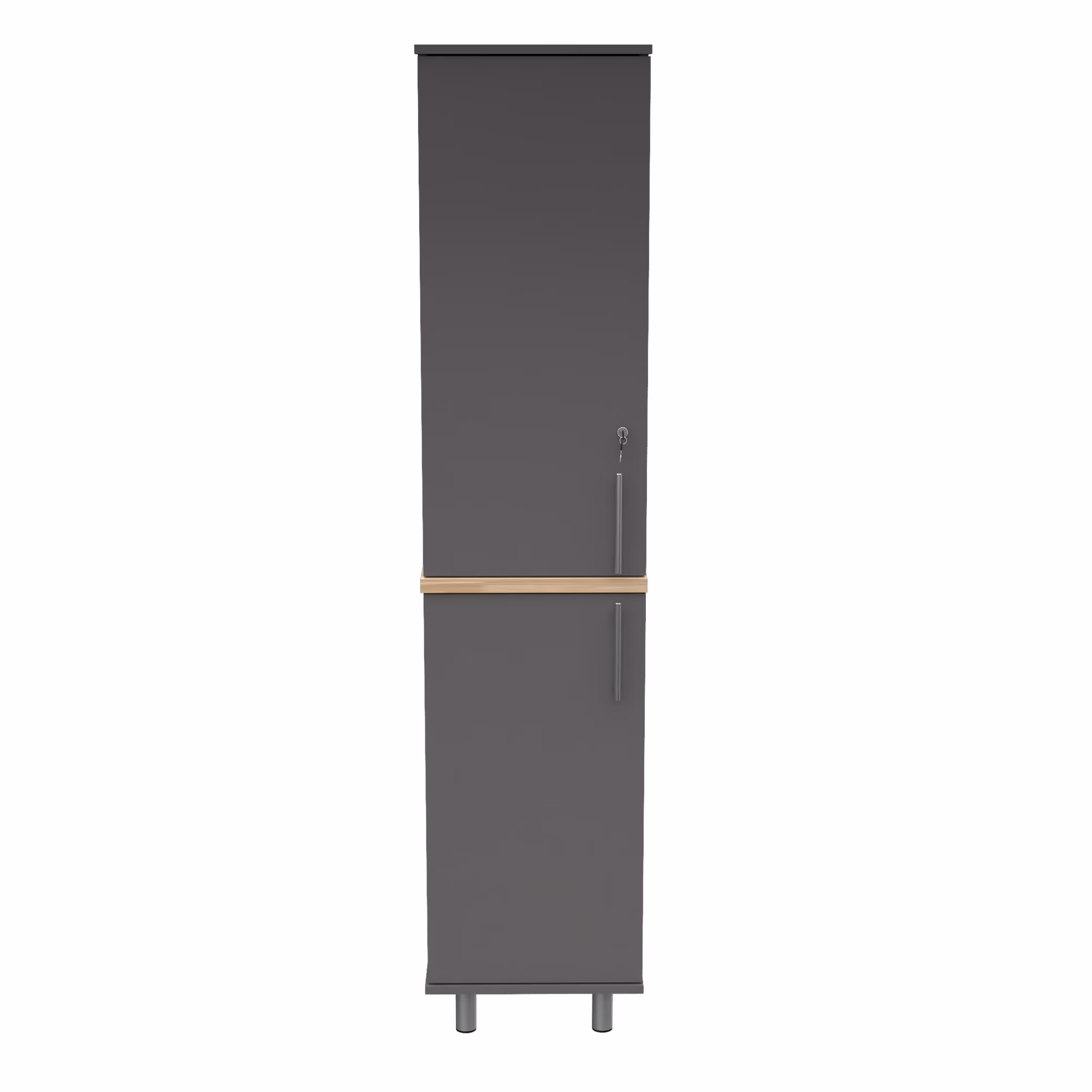 Inval Kratos 70" Engineered Wood Storage Garage Cabinet, Gray/Maple