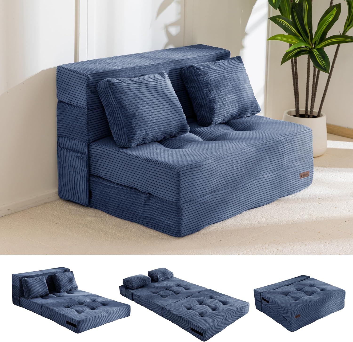 Convertible Sofa Bed, Fold Out Sofa Couch with Pillow for Adults - Image 7